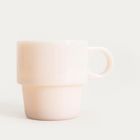 Homla, Pallora, szklanka, z uchem z mlecznego szkła beżowa, 0,25l