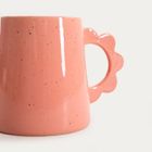 Homla, Pelma, kubek, różowy z uchem w kształcie kwiatka, 0,4l