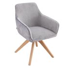 Homla, Pesa, krzesło w tkaninie łączonej, szare, 56-60-82 cm