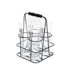 Homla, Raya, Zestaw piwny z metalowym stojakiem, 4 szt., 0,4 l, 894775