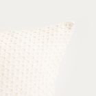 Homla, Riley, poszewka, bawełniana ecru z dekoracyjnym przeszyciem geometrycznym, 45-45 cm