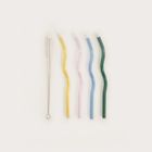 Homla, Rithi Summer, zestaw słomek z czyścikiem, wielokolorowe, 20 cm, 5 elementów