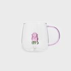 Homla, Rosado, szklanka, z różą, 0,4l