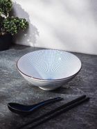 Homla, Salado, miska, w paski z brązowym rantem, 21 cm