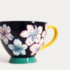 Homla, Salva, kubek, ręcznie malowany granatowy, 0.4l