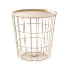 Homla, Scandi, stolik, złoty ze złotym blatem, 41-41-41 cm