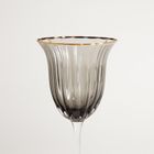 Homla, Scuro, kieliszek do wina, czarny ze złotym rantem, 0,45l