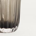 Homla, Scuro, szklanka ryflowana ze złotym rantem, 0,22l