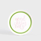 Homla, Serra, talerz deserowy "good vibes only", 21 cm, 753404