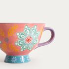 Homla, Shilla, kubek, ręcznie malowany z fioletowym uchem, 0,4l