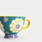 Homla, Shilla, kubek, ręcznie malowany z żółtym uchem, 0,4l