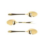 Homla, Stilo, zestaw łyżeczek stilo do herbaty, złotych, 3 szt.