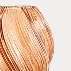 Homla, Swirl, wazon szklany zakręcony, brązowy, 17-21 cm