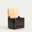 Homla, Sylan, pojemnik na czosnek, czarny, 12-10,5 cm, 763625