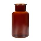 Homla, Tenno, wazon szklany, brązowy, 14,5-14,5-25,5 cm