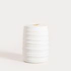 Homla, Torus, kubek łazienkowy, z tłoczeniem biały, 8,2-8,2-11 cm