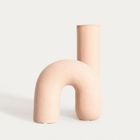 Homla, Twist, wazon, ceramiczny zakręcony beżowy, 13-17 cm