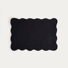 Homla, Vela, maty stołowe, czarne prostokątne z pikowaniem, 30-45 cm, 2 szt.