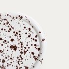 Homla, Wilora, talerz, deserowy nakrapiany brązowy, 21 cm