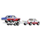 Hot Wheels, 50. rocznica, '63 Chevy Nova & '88 Chevy Silverado 3500, pojazdy transportowe Premium, skala 1:64, HRV42