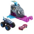 Hot Wheels, Monster Trucks, Wyrzutnia, mały zestaw z pojazdem Bone Shaker