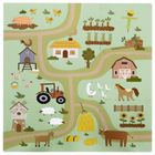 Humbi, mata piankowa, puzzle, wieś, 90-90 cm