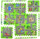 Humbi, Ulice miasta, mata piankowa, puzzle, 31,5-31,5-1 cm, 9 szt.