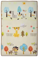 Humbi, Uliczki i zwierzęta, piankowa mata edukacyjna, dwustronna, pastelowa, 120-180-1,5 cm