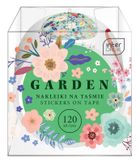 Interdruk, naklejki na taśmie, okrągłe, flowers