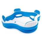 Intex, basen dmuchany z siedziskami, kwadratowy, 229-229-66 cm