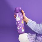 ION8, Księżniczki, bidon stalowy z ustnikiem, fioletowy, 600 ml