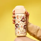 ION8, Małpki, stalowy bidon z ustnikiem, kremowy, 400 ml