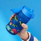 ION8, Morskie zwierzęta, bidon z ustnikiem, niebieski, 350 ml