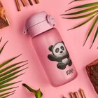ION8, Panda, bidon z ustnikiem, różowy, 350 ml