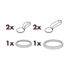 ION8, zestaw zapasowych uszczelek do butelek 0.3 - 1.2 l, 6 szt.