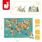 Janod, Dinozaury, puzzle edukacyjne z figurkami 3D, 200 elementów