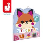 Janod, duże naklejki, zwierzęta, 50 szt.