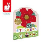 Janod, duże naklejki, zwierzęta w ogrodzie, 100 szt.