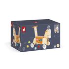 Janod, Farma, Osiołek, jeździk i pchacz 2w1 z sorterem kształtów