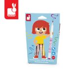 Janod, flamastry pędzelkowe, 10 kolorów