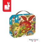 Janod, Królestwo smoków, puzzle w walizce, 54 elementy