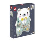 Janod, Miś Pure, drewniana tablica manipulacyjna, 20 aktywności