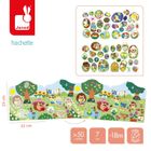 Janod, Ogród, książeczka do wyklejania, z naklejkami