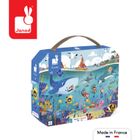 Janod, Podwodny świat, puzzle w walizce, 100 elementów