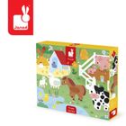 Janod, puzzle sensoryczne, farma, 20 elementów