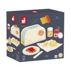 Janod, Shiny Grandma, drewniany zestaw śniadaniowy z tosterem i 12 akcesoriami