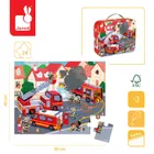 Janod, Strażacy, puzzle w walizce, 24 elementy