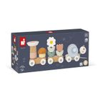 Janod, Sweet Cocoon, Ślimak, magnetyczny pociąg z klockami i grzechotką do ciągnięcia