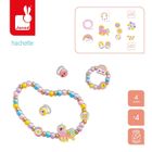 Janod, Tęczowa kraina, zestaw kreatywny do tworzenia biżuterii z drewna