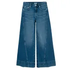 Jeansowe spodnie wide z ozdobnymi przeszyciami Cool Club